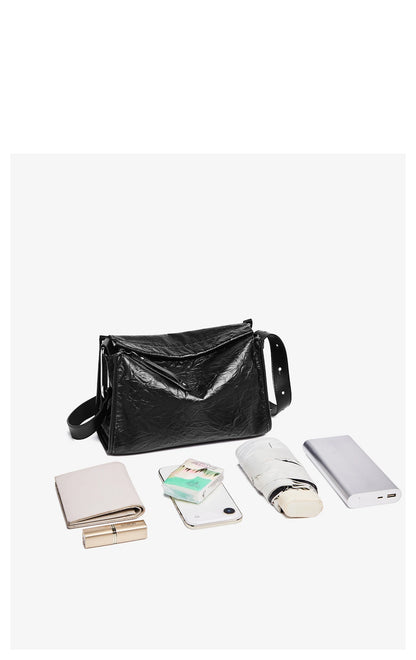 Damen Schulter Tasche aus echtem Leder im Boston Bag Design