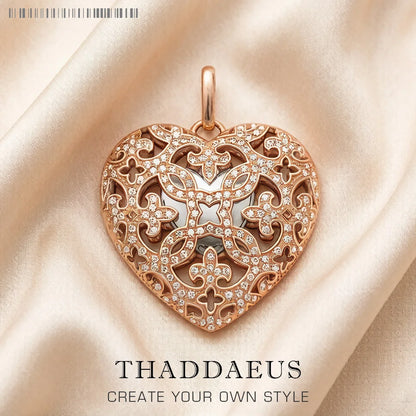 Damen-Charm-Anhänger Herz-Medaillon Glamour II aus Sterlingsilber