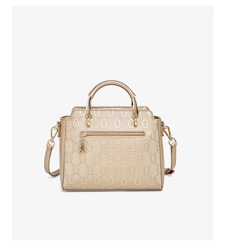 Damen Schultertasche Aus Rindsleder Mit Elegantem Design