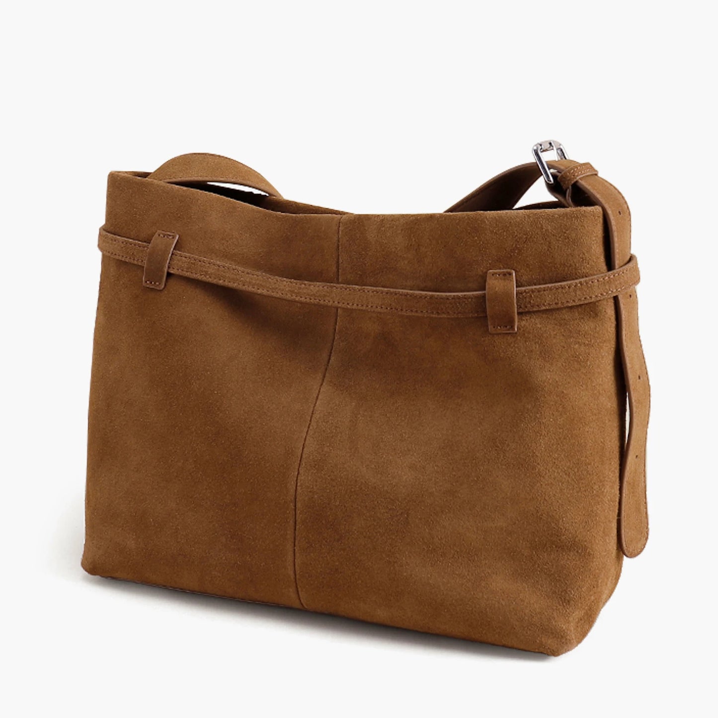 Tote-Tasche aus Echt Wildleder | Kaffee-Braun, Viel Platz