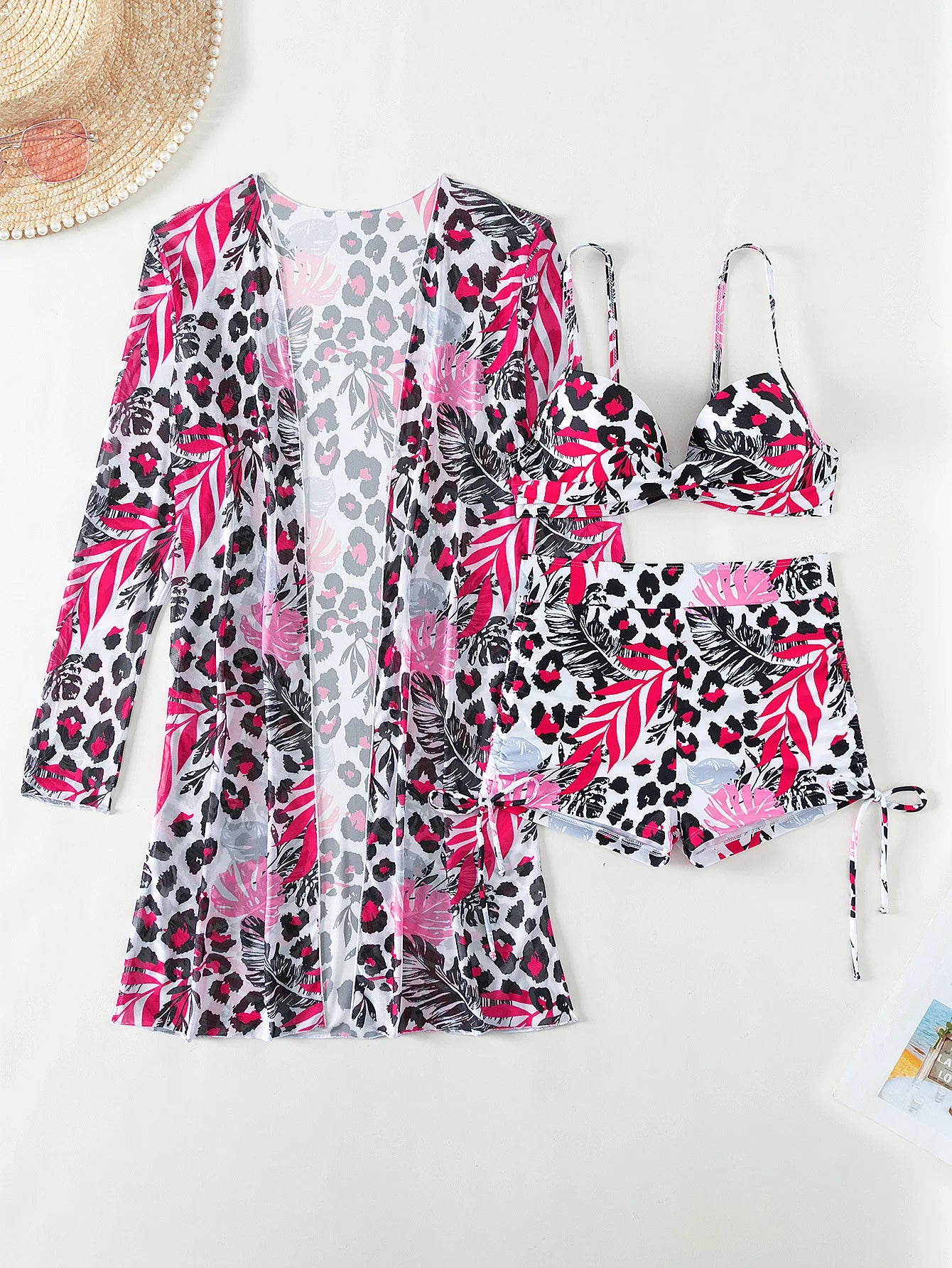 Dreiteiliges Damen-Bikini-Set im brasilianischen Stil – ideal für Strand und Pool