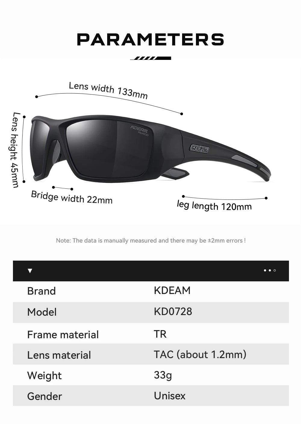 Sonnenbrille Radfahren TR90 polarisiert 1,2mm Glas Gummisteg Herren