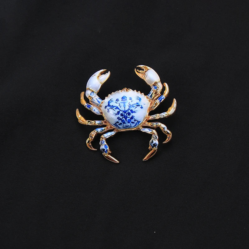 Brosche Emaille Porzellan Drache Schmetterling Frosch Krabbe Tier Reversnadel