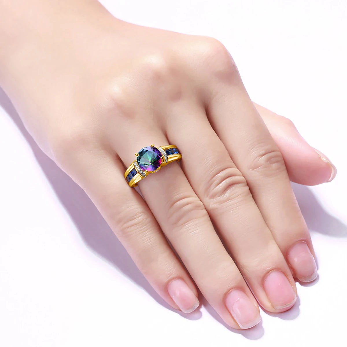 Mysticscher Topaz Gold Ring für Damen