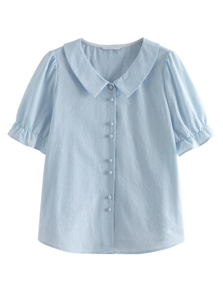 Französischer Stil Bluse mit Laternenärmeln und einzigartigem Design – Elegantes, figurbetontes Oberteil für Büro und Freizeit