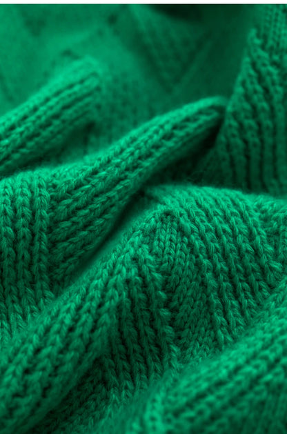 Damen-Rollkragenpullover locker Schnürung Herbst-Winter