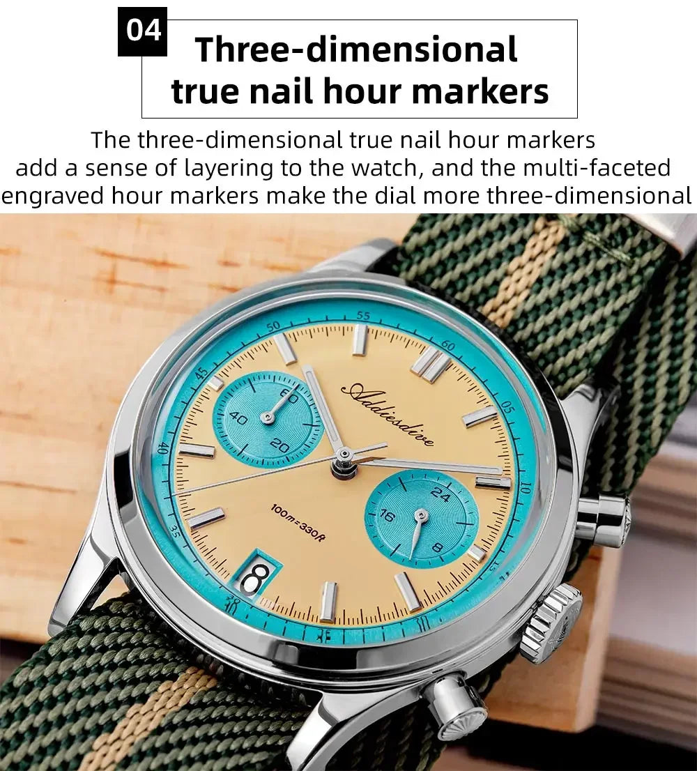 Herren-Chronograph mit VK64-Quarzwerk und Saphirglas