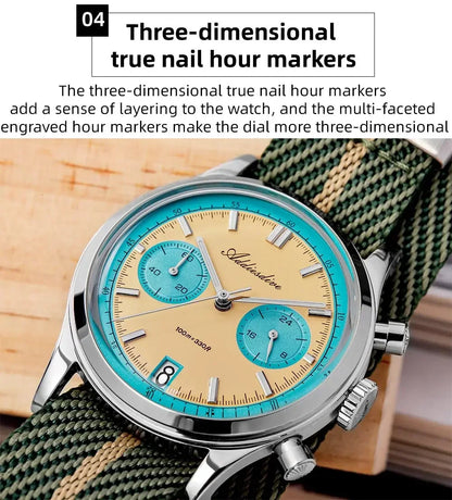 Herren-Chronograph mit VK64-Quarzwerk und Saphirglas