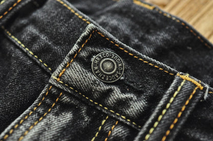 Herren Jeans aus Denim im Distressed Look mit gerader Passform