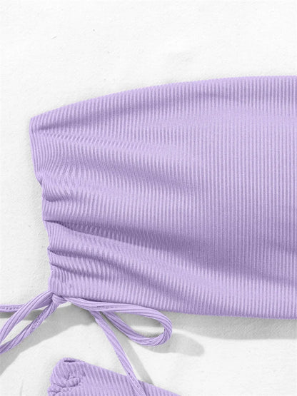 Gestreifter Sexy Bikini für Damen – Zweiteiliges Badeanzug-Set für Strand und Pool