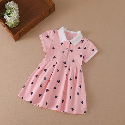 Mädchen Kleidung 2023 Neue Sommer Prinzessin Kleider Kurzarm Kinder Kleid Baby Kleider für Kinder Kleidung 2-6Y