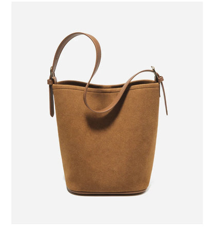 Damen Umhängetasche aus Wildleder 2-in-1 im Retro Stil Crossbody