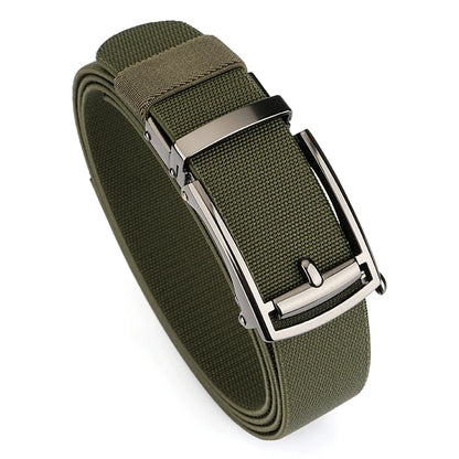 VATLY Elastik-Gürtel Herren Gunmetal Automatik-Schnalle Nylon Einheitsgröße