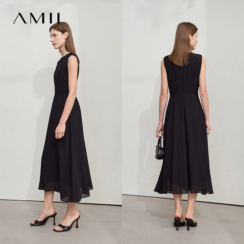 Ärmelloses Midikleid Elegant Schlank Komfortabel Für Büro Damen
