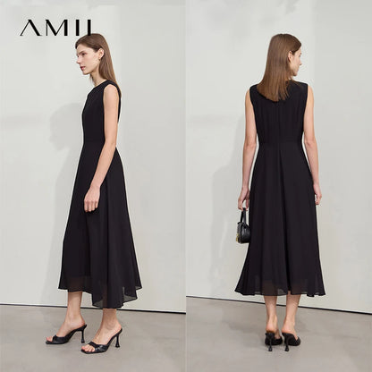 Ärmelloses Midikleid Elegant Schlank Komfortabel Für Büro Damen
