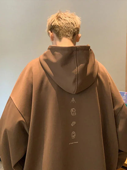 Herbst Cartoon Grafik Druck Hoodies Für Männer Neu in Brief Mit Kapuze Sweatshirts frauen Baumwolle Fleece Y2K Streetwear Hoody Kleidung