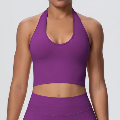 Sporttop mit Polstern, ärmellos, kräftig lila