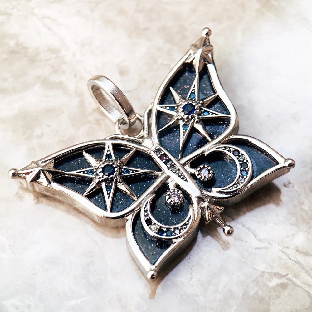 Damen-Charm-Anhänger Amulett magisch Natur Glück aus Sterlingsilber