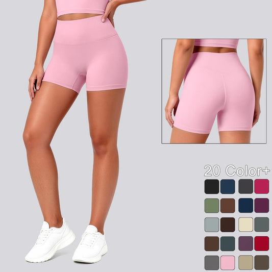 Hamidou Hüft-Push-up-Shorts für Frauen, rosa, eng anliegend mit kurzem Bein