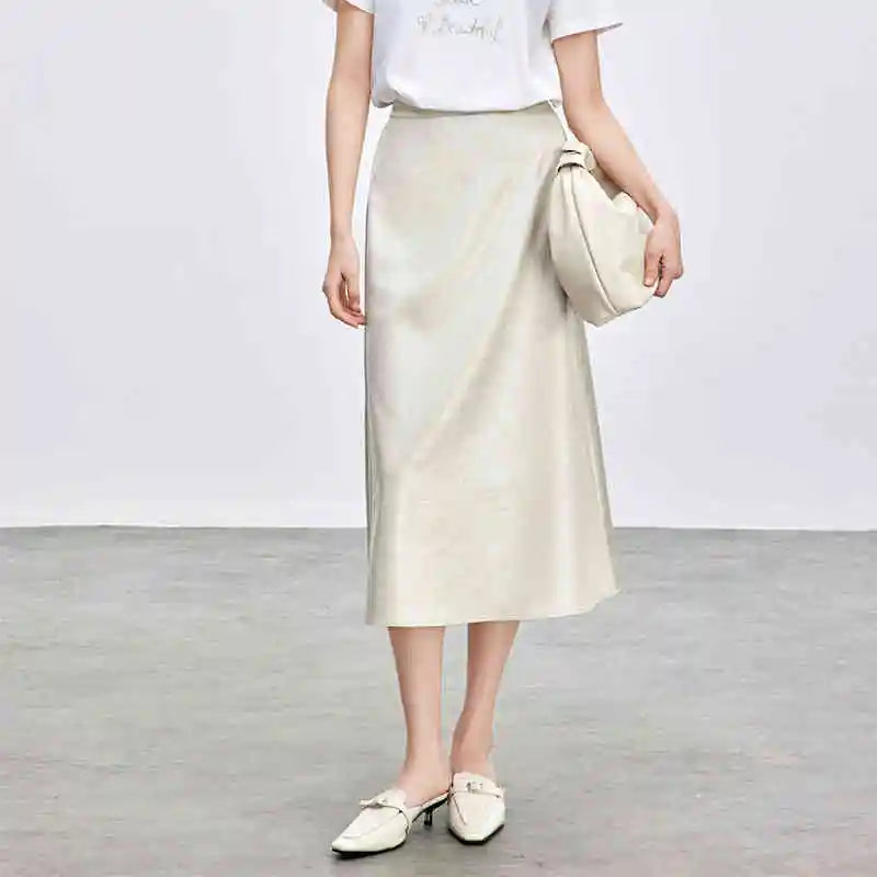 Damen A-Linie Rock mit elastischer Taille für Büro und Business-Tragen