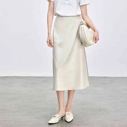 Damen A-Linie Rock mit elastischer Taille für Büro und Business-Tragen