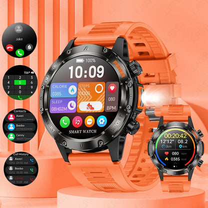 Männer Smartwatch im Outdoor-Design mit Bluetooth und Herzfrequenzmessung