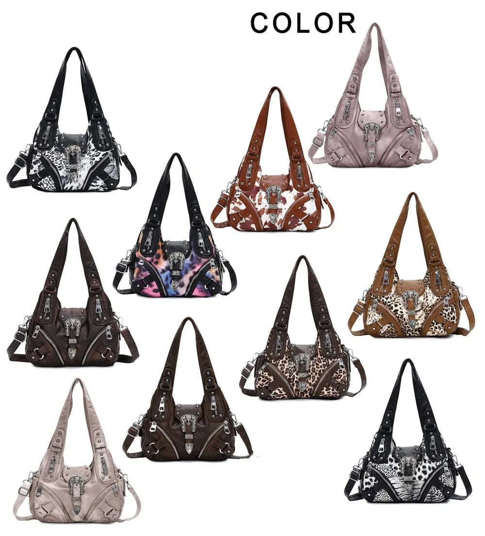 Damen-Hobo-Tasche Aus PU-Leder Mit Verstellbarem Schultergurt Und Mehrfach-Reißverschlussfächern
