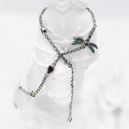 Damen-Armband Libelle bunt Böhmen aus Sterlingsilber