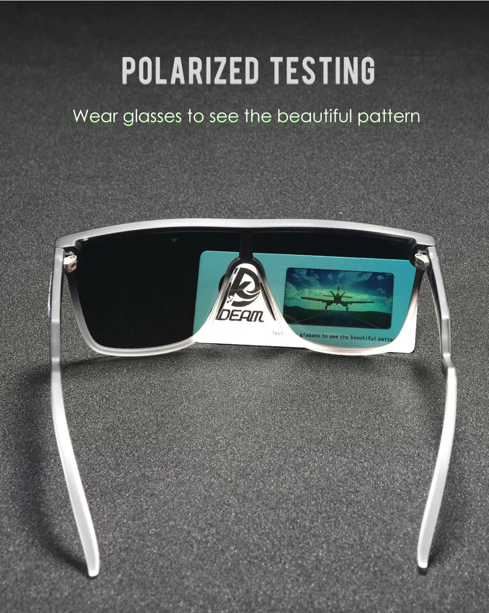 Sonnenbrille Einteiler übergroß polarisiert gebogene Gläser Herren