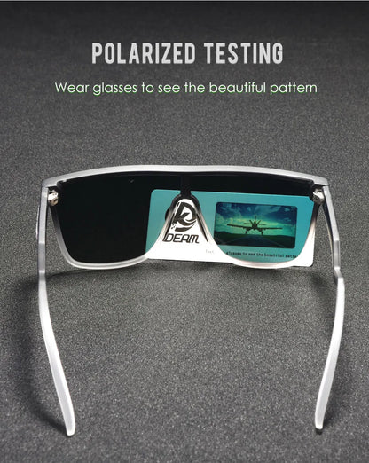 Sonnenbrille Einteiler übergroß polarisiert gebogene Gläser Herren
