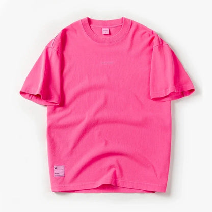 Herren T-Shirt aus Baumwolle im lässigen O-Ausschnitt mit solidem Design