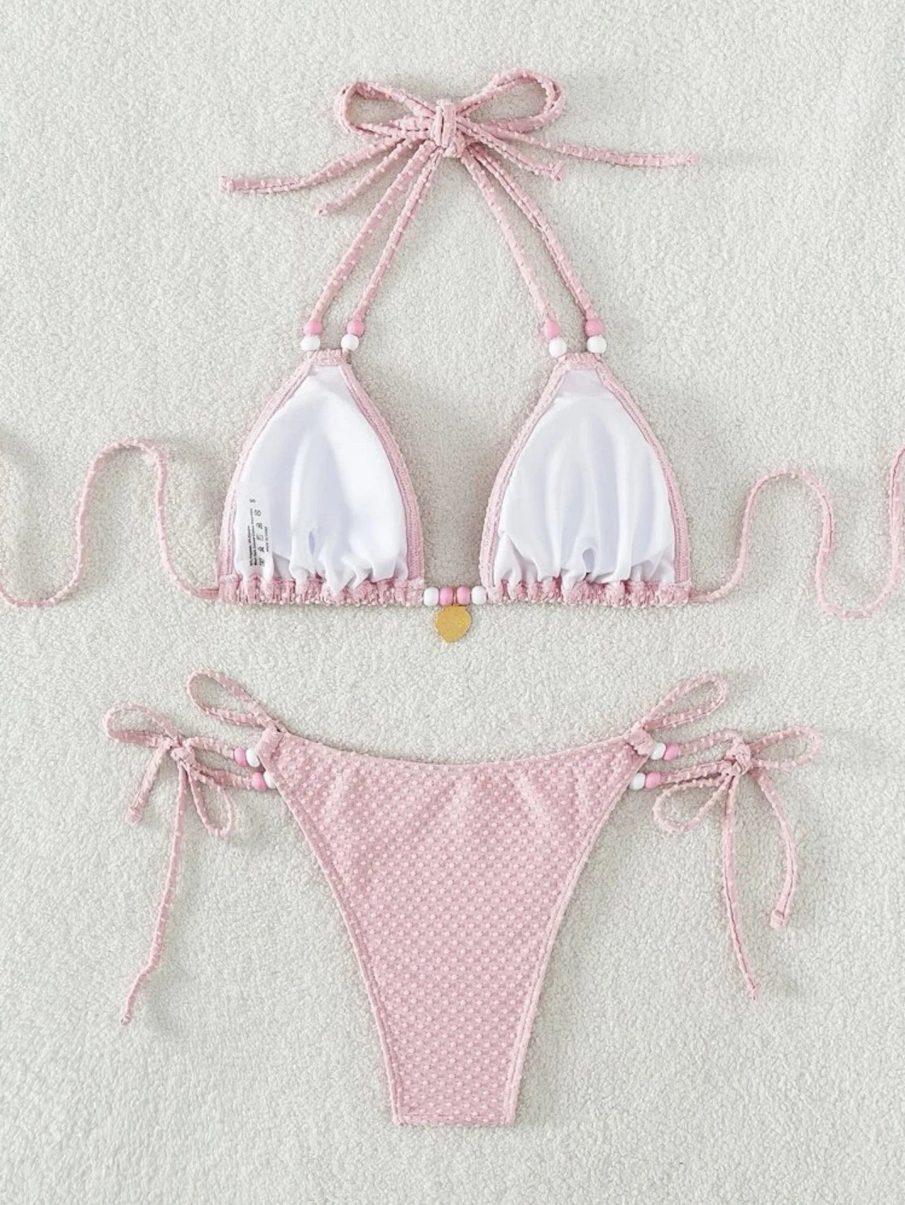 Gelbes Sexy-Bikini-Set mit Push-up für Damen – Brasilianischer Stil für Strand und Pool