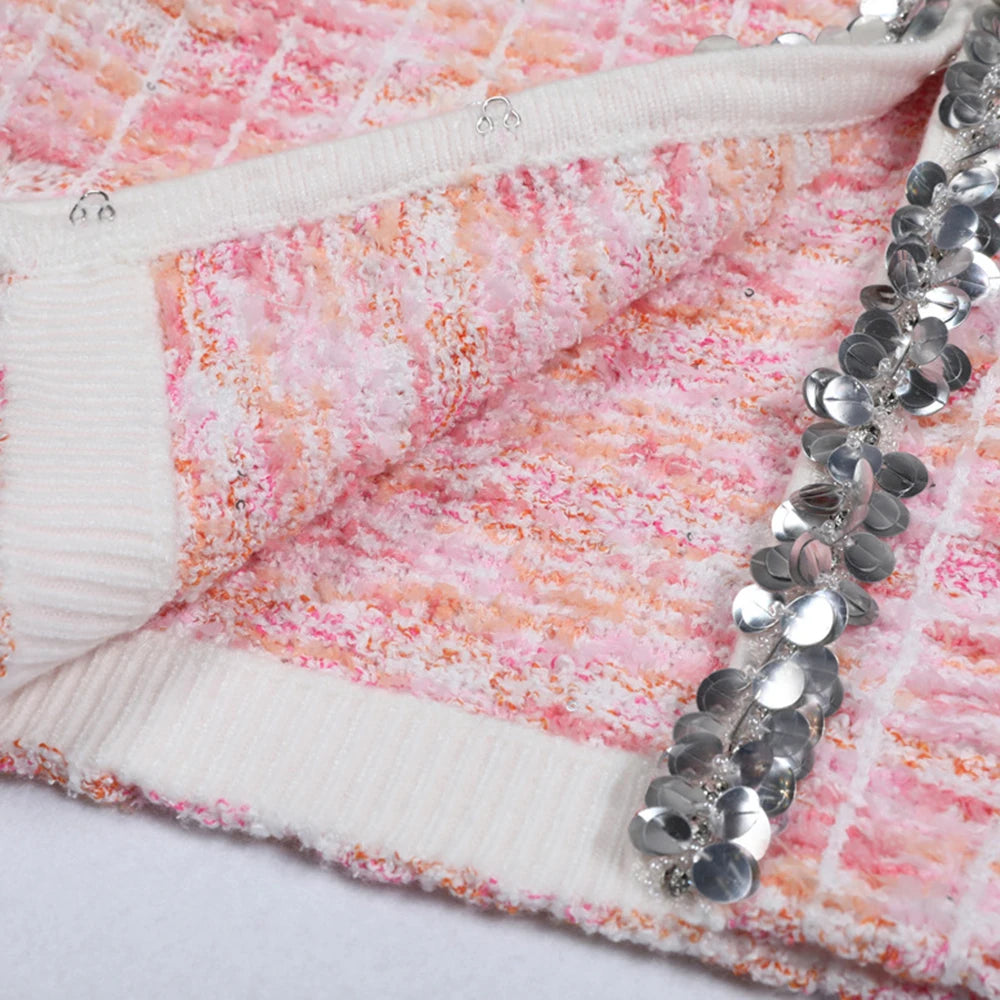 Eleganter Damen-A-Linien-Rock mit hohem Bund und Patchwork-Design im minimalistischen Stil