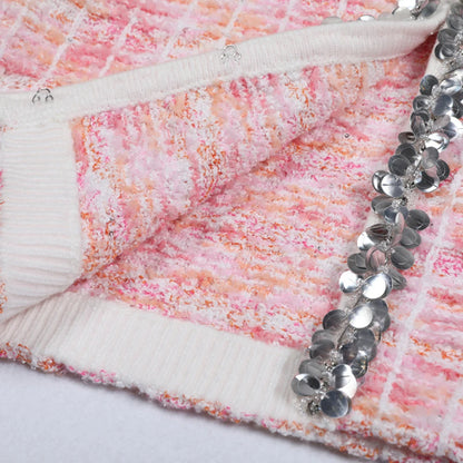 Eleganter Damen-A-Linien-Rock mit hohem Bund und Patchwork-Design im minimalistischen Stil