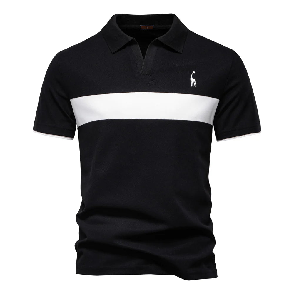 Herren Sommerpoloshirt Atmungsaktiv Leicht Gewebt Slim Fit Cool