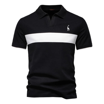 Herren Sommerpoloshirt Atmungsaktiv Leicht Gewebt Slim Fit Cool