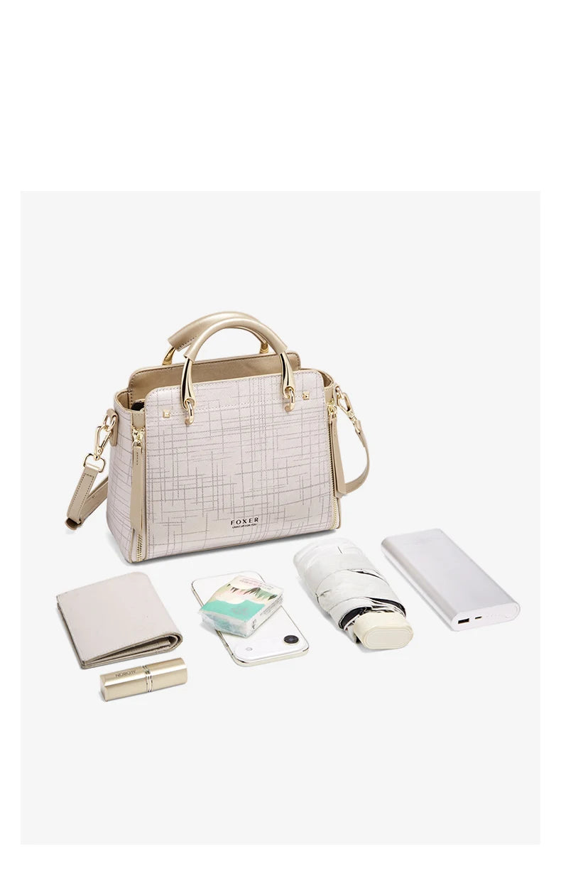 Damen Schultertasche aus Split-Leder mit Luxus-Design Crossbody