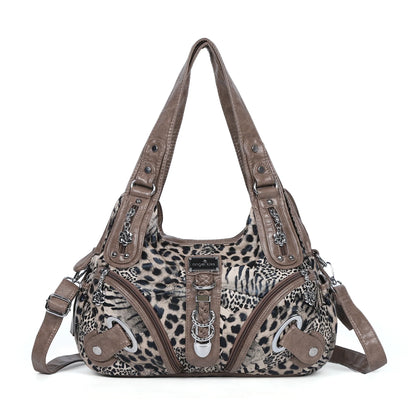 Damen-Schultertasche Großes Vintage-Tote mit Top-Handle und Großem Fassungsvermögen für Alltag
