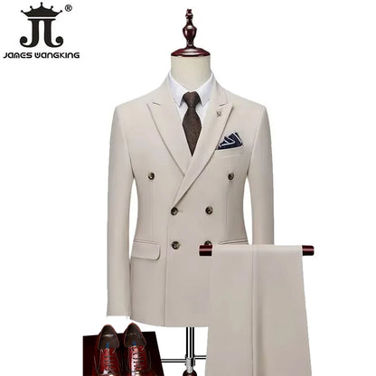 Eleganter Herrenanzug – Blazer & Hose in Unifarben für festliche Anlässe