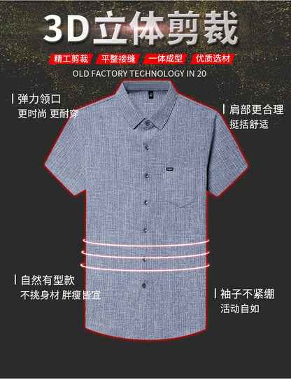 Sommerliches Herren-Kurzarmshirt in Unifarbe – modisches, lässiges Cardigan-Hemd für Jugendliche