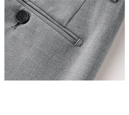 Herren-Anzugset mit Blazer und Hose in tiefem Blau und Khaki – modischer Seersucker für Frühling und Sommer, ideal für Hochzeiten und Büro.