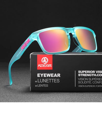 Sonnenbrille quadratisch polarisiert Angeln Lifestyle Spiegel Hartbox Unisex
