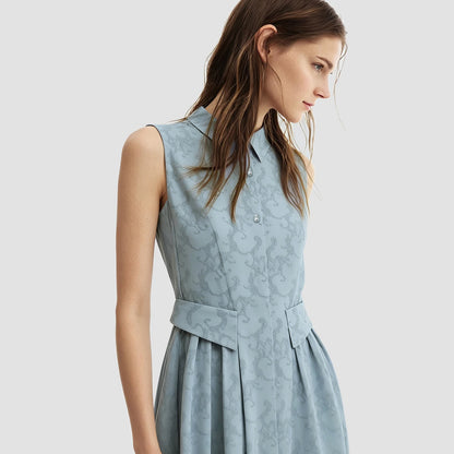 Elegantes Langes Damen Kleid Slim Fit Mit Kragen Für Büro