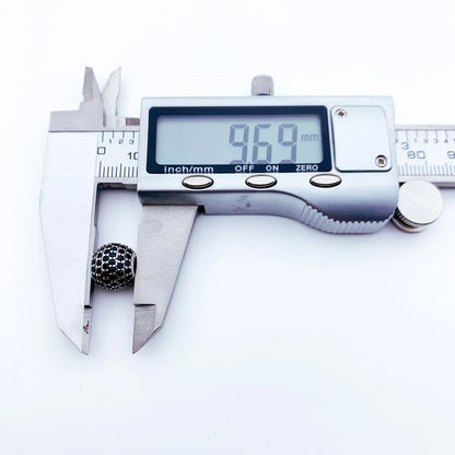 Damen-Charm-Anhänger Kristall Zirkon Pavé Kugel DIY aus Sterlingsilber