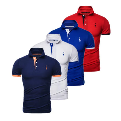 Elegantes Slim Fit Poloshirt Herren Stickerei Business Look