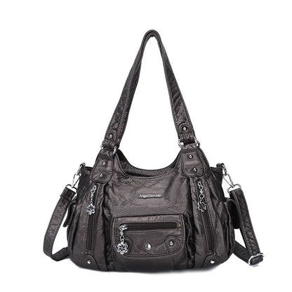 Damen-Handtasche Aus PU-Leder Mit Leopardenmuster Und Top-Handle-Design Für Alltag