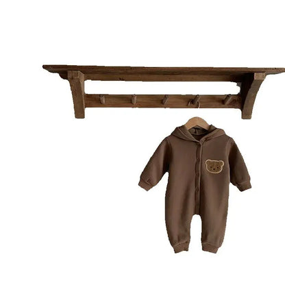 Kleinkind Overall mit Kapuze im Bären-Design für Neugeborene und Babys