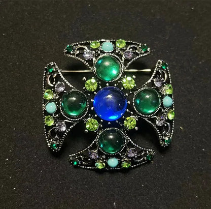 Brosche Katze Schmetterling Kristall Strass Barock Palast Tier Emaille Unisex