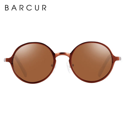 Sonnenbrille rund schwarz Retro Vintage polarisiert UV400 Herren Damen