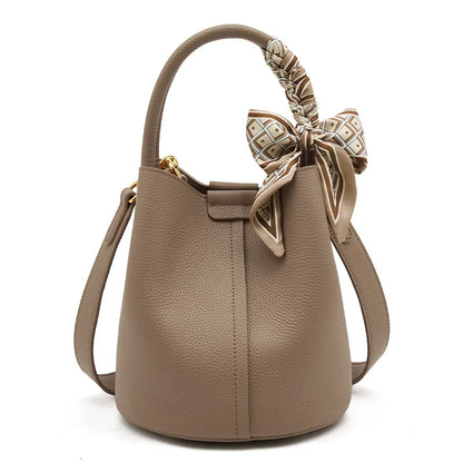 Damen Schultertasche Crossbody aus echtem Leder und Mikrofaser